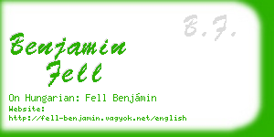 benjamin fell business card